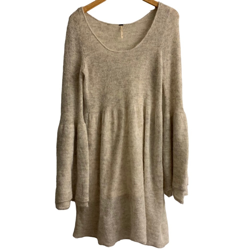 Free People x REVOLVE Ivory Juliet Babydoll Dress alpaca wool blend size small - Picture 3 of 7